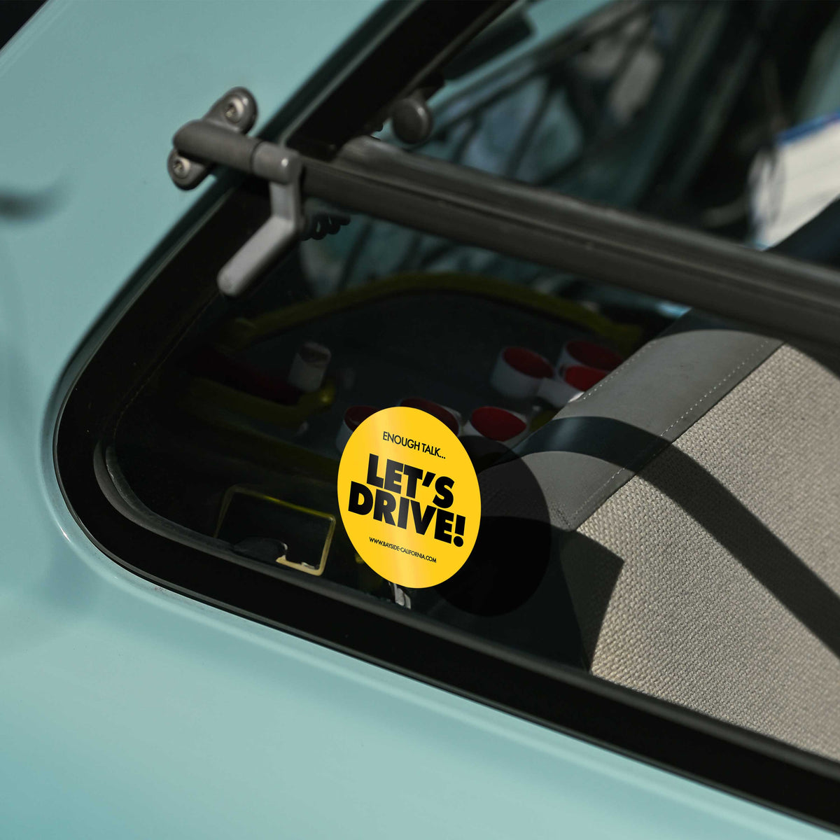 Hey Let's Drive Stickers – Bayside California