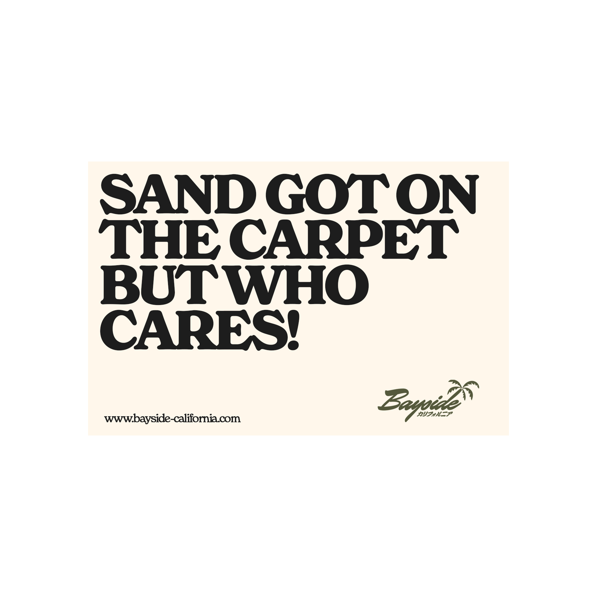 Sand on the carpet... Sticker