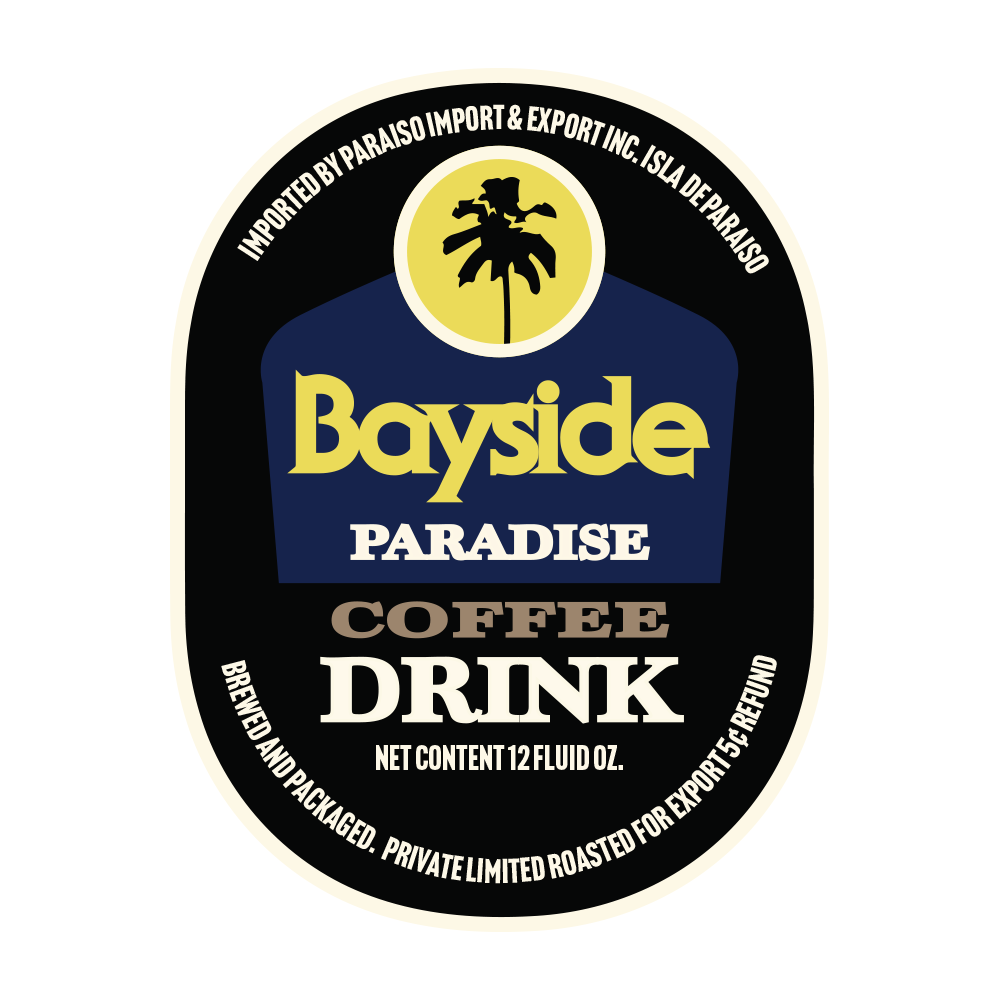 Coffee Drink Label Sticker