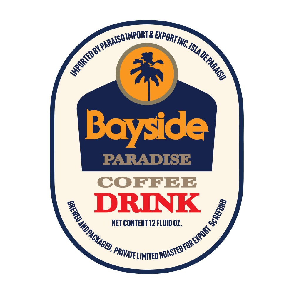 Coffee Drink Label Sticker