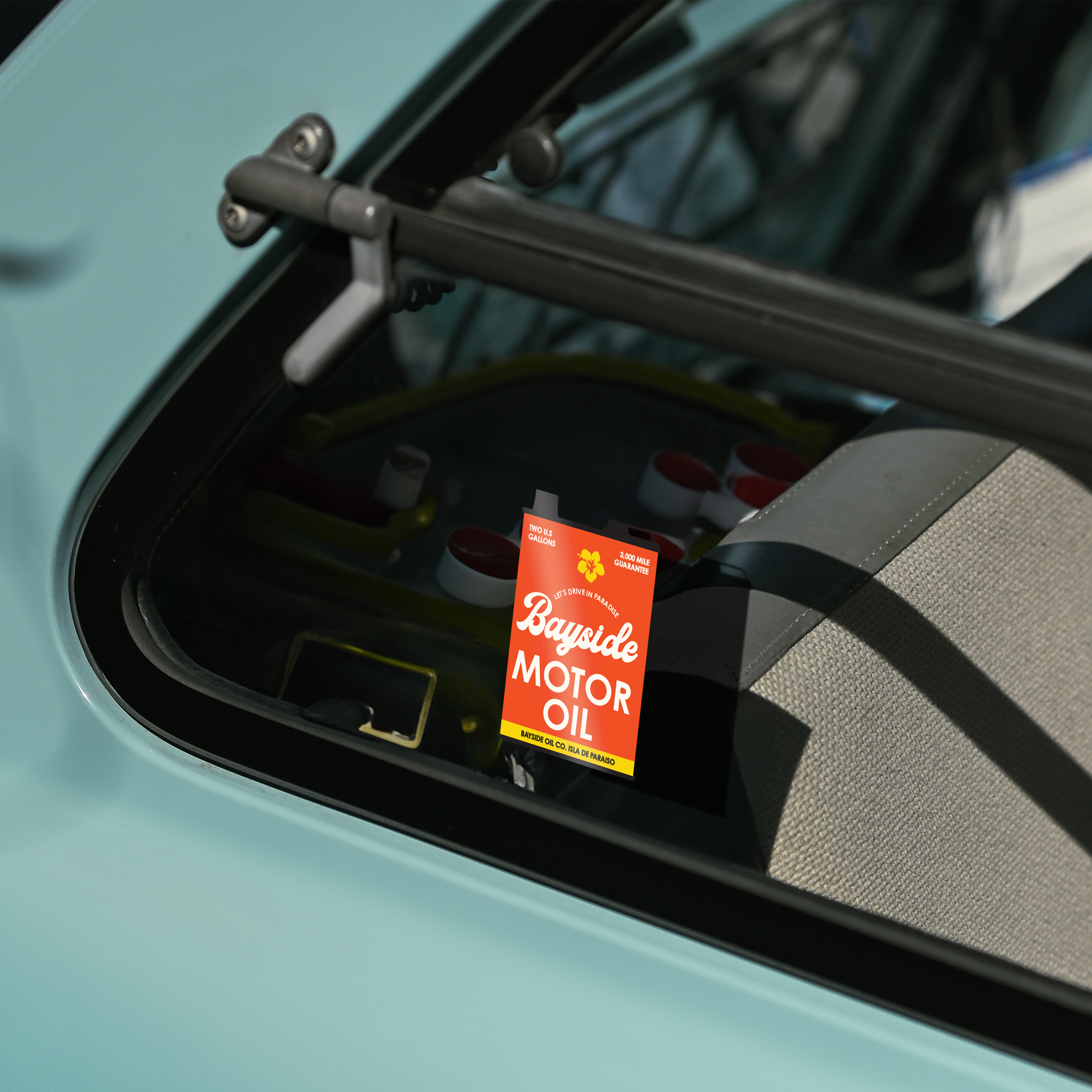 Motor Oil Can Sticker