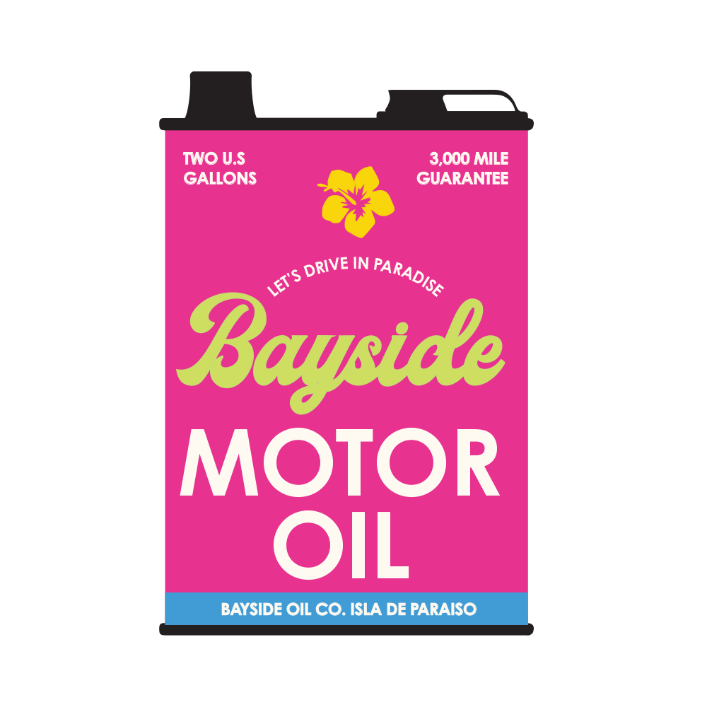Motor Oil Can Sticker