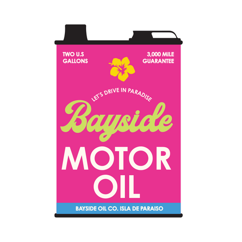 Motor Oil Can Sticker